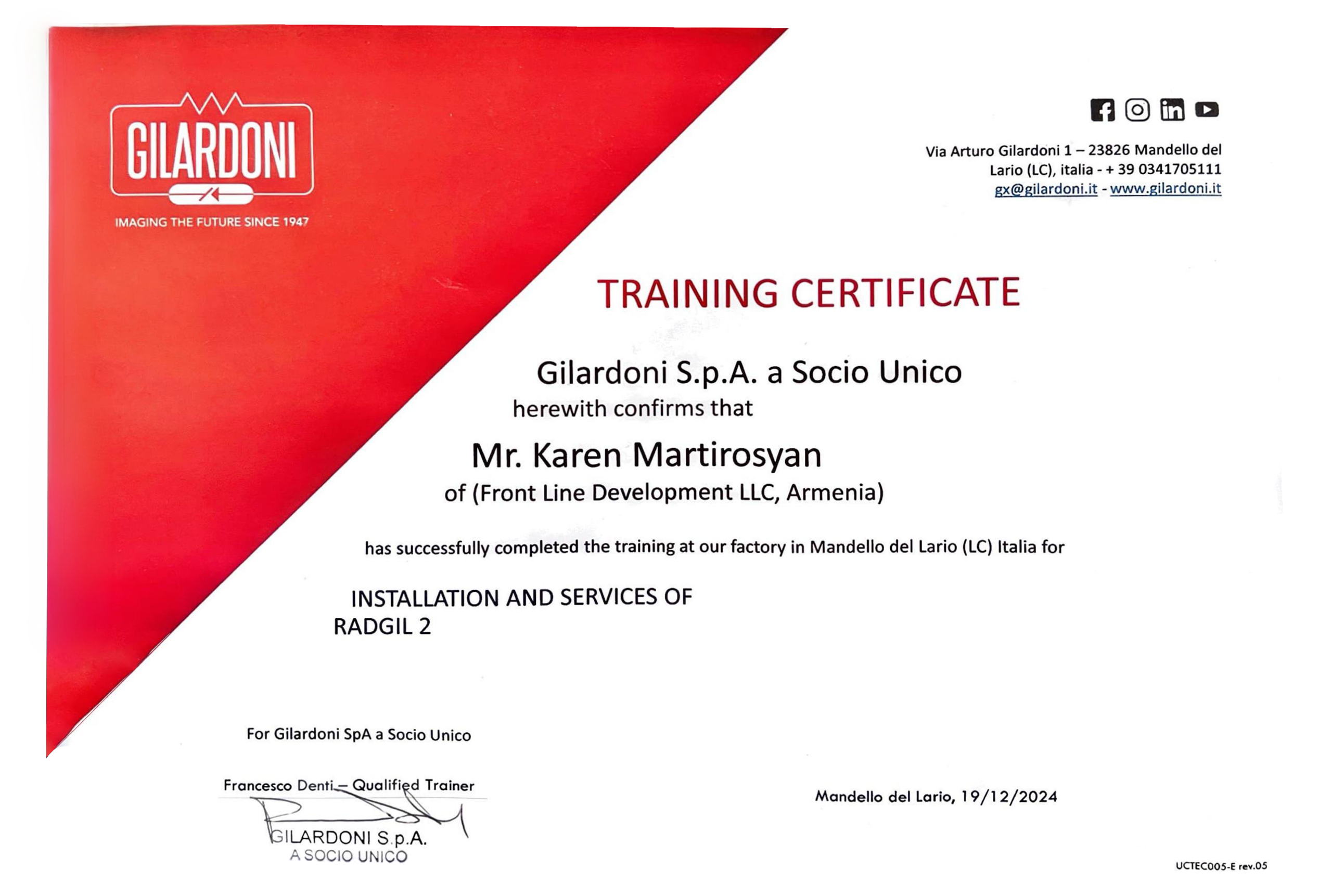 Certificate